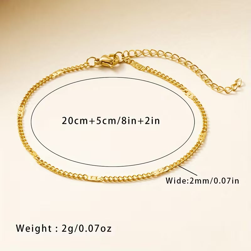 The Lune Beaded Anklet — close-up detail