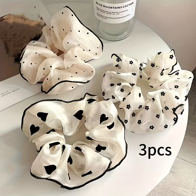 The Cloud Veil Scrunchie Set