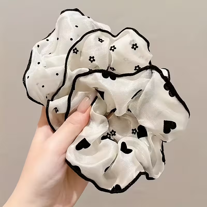 The Cloud Veil Scrunchie Set — styled product view