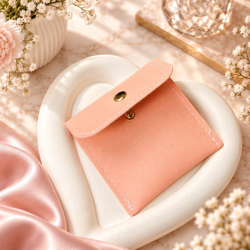 The Heart Pocket Mirror — styled product view