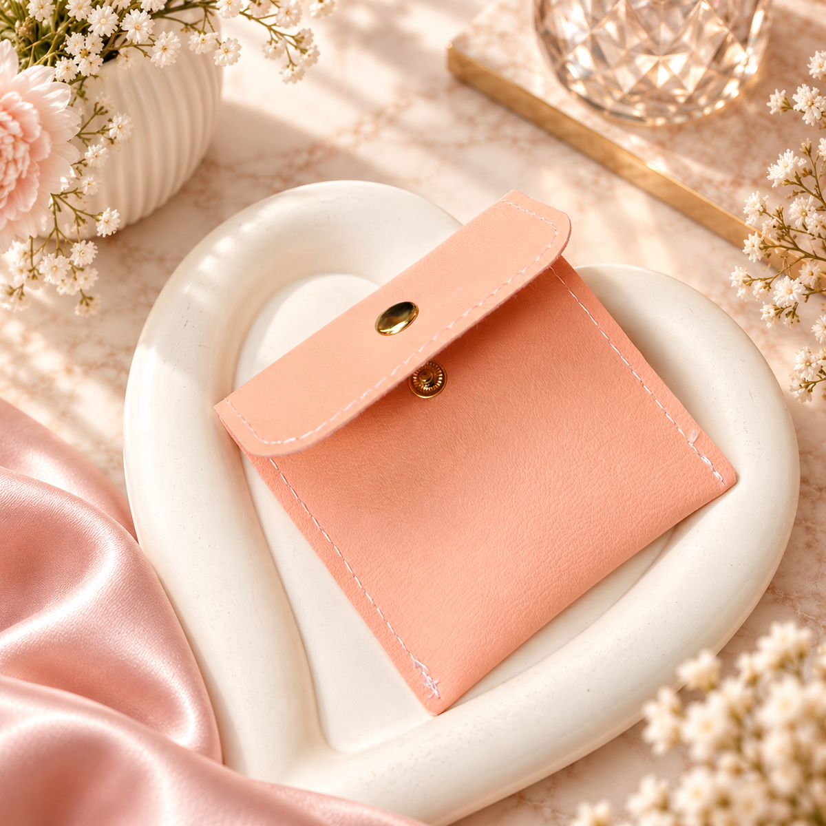 The Heart Pocket Mirror — styled product view