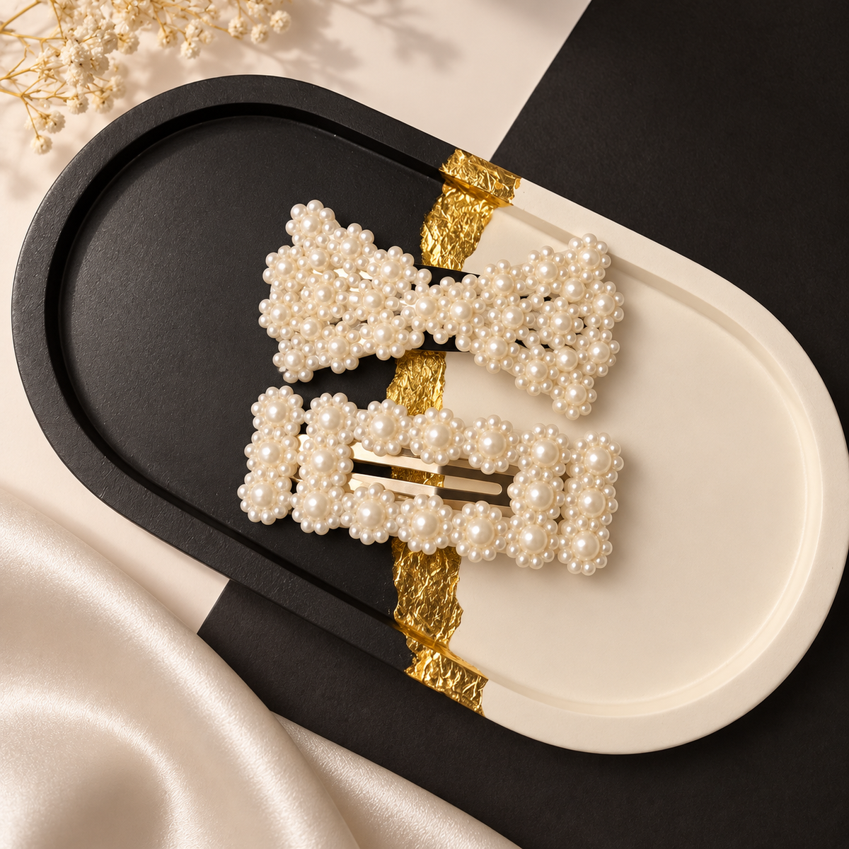 The Pearl Edit Hair Clips — close-up detail