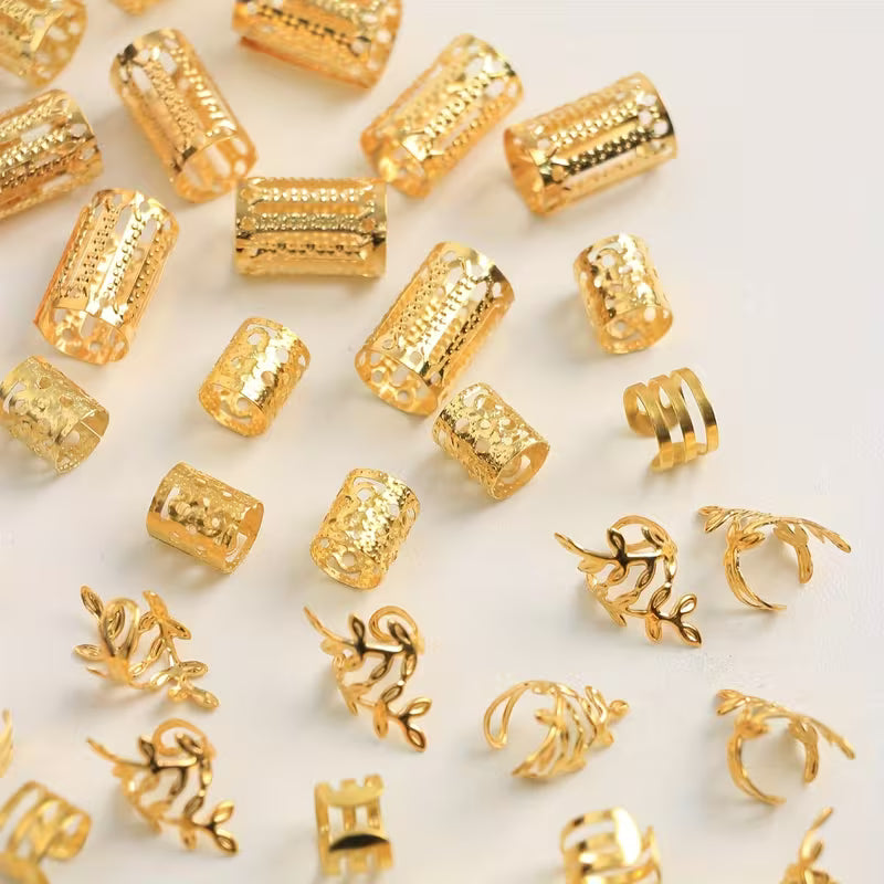 The Solara Braid Ring Set – 10 Pieces — close-up detail