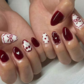 Bordeaux Heart Press-Ons