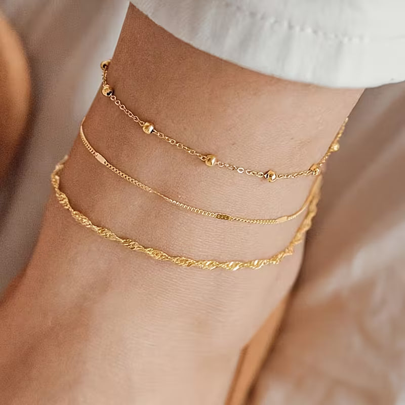 The Lune Beaded Anklet