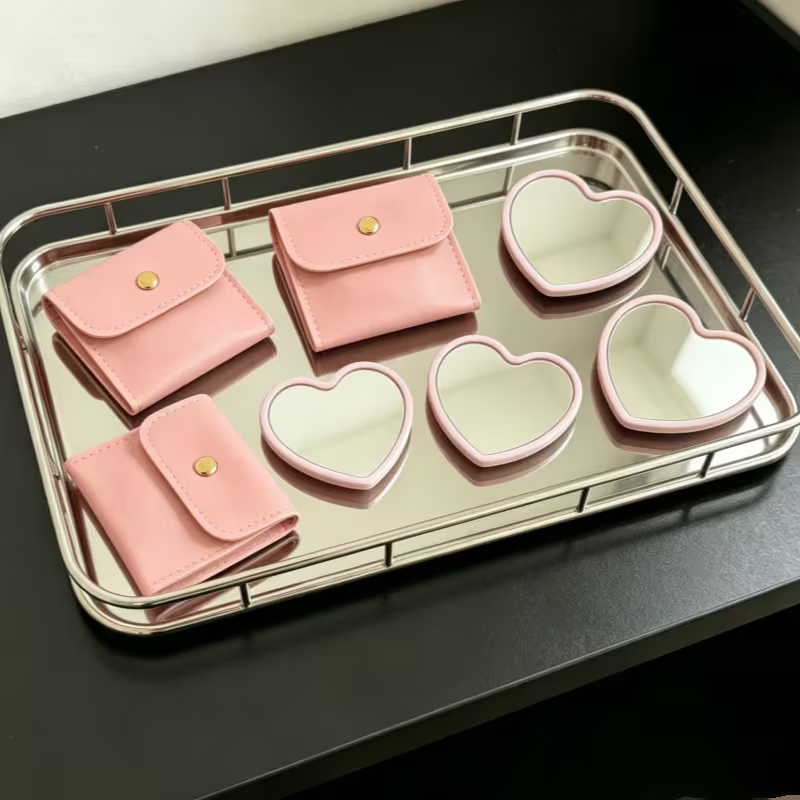 The Heart Pocket Mirror — styled product view
