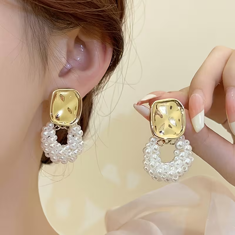 The Ivory Edit Earring Set — close-up detail