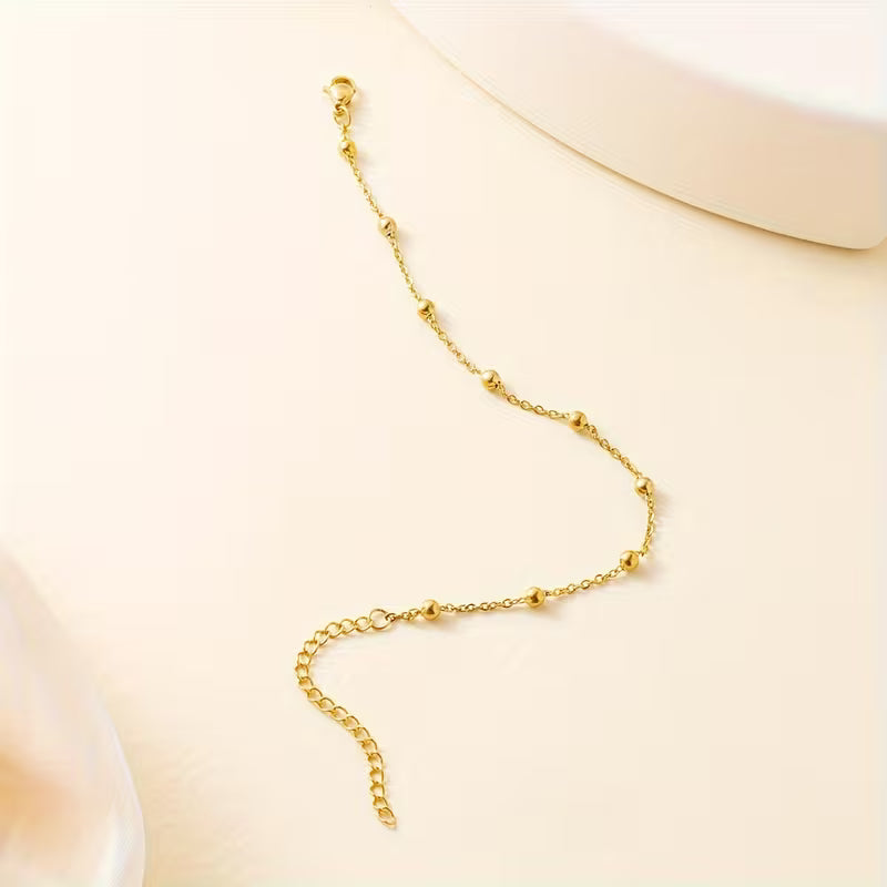 The Lune Beaded Anklet — alternate product view