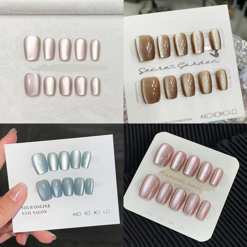 Midnight Cat-Eye Press-On Nails — product set