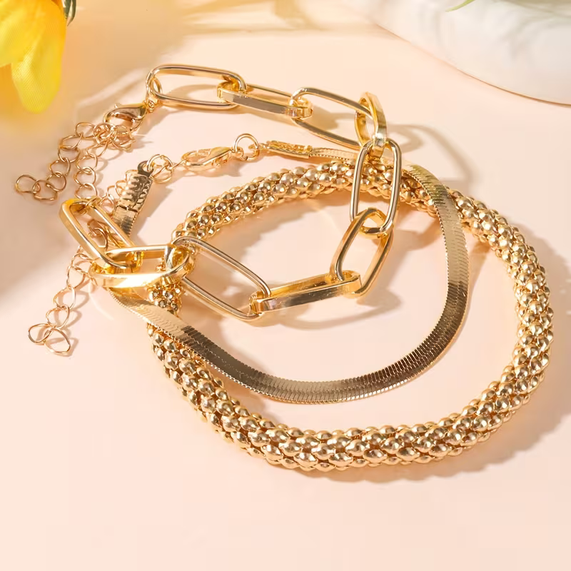 The Aurelia Bracelet Trio — close-up detail