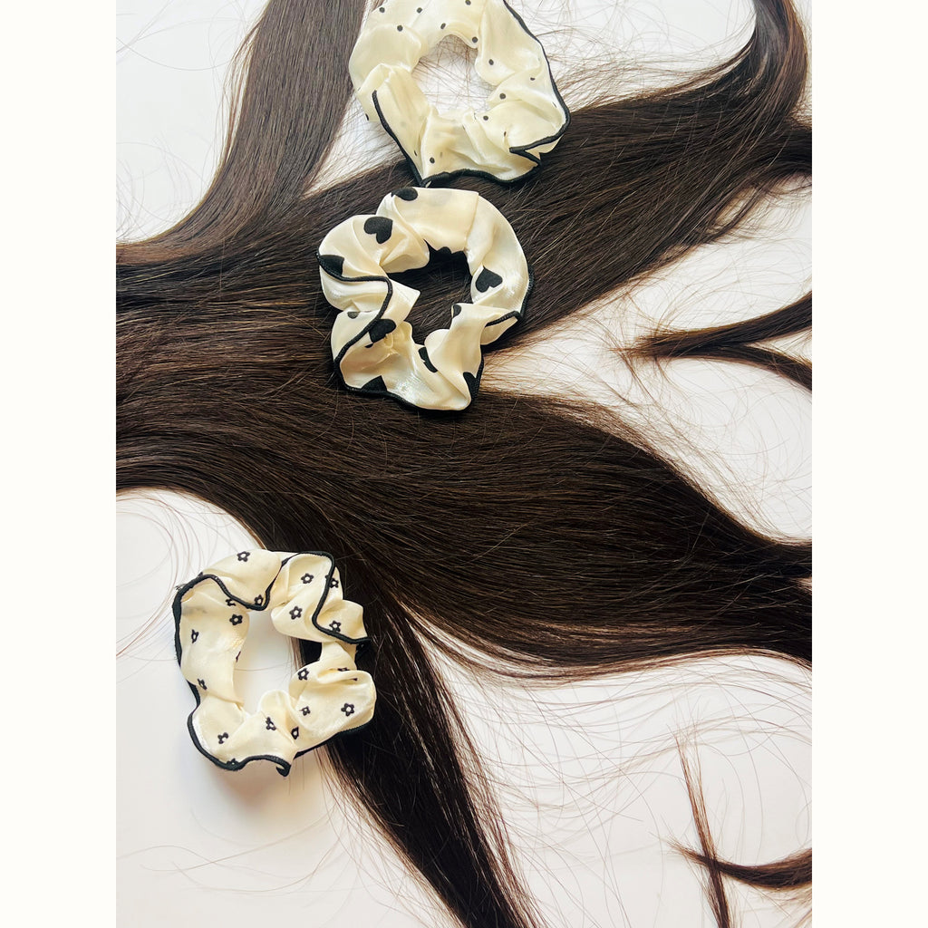 The Cloud Veil Scrunchie Set — full set