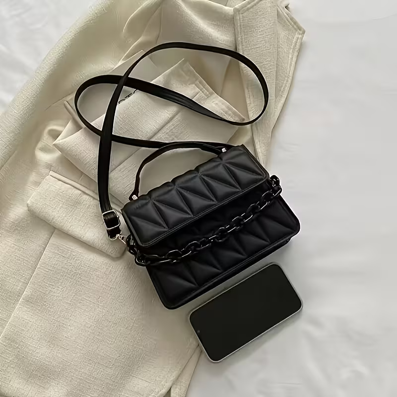 The Noir Quilted Crossbody — alternate product view